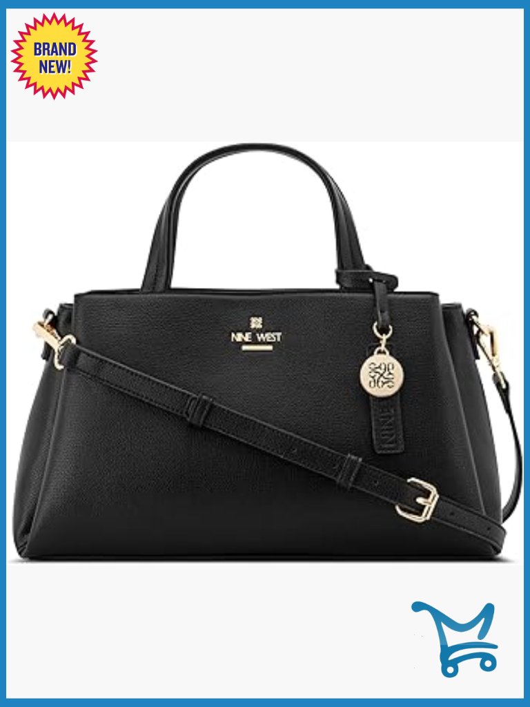 Triple Compartment Satchel With Removable Crossbody Strap